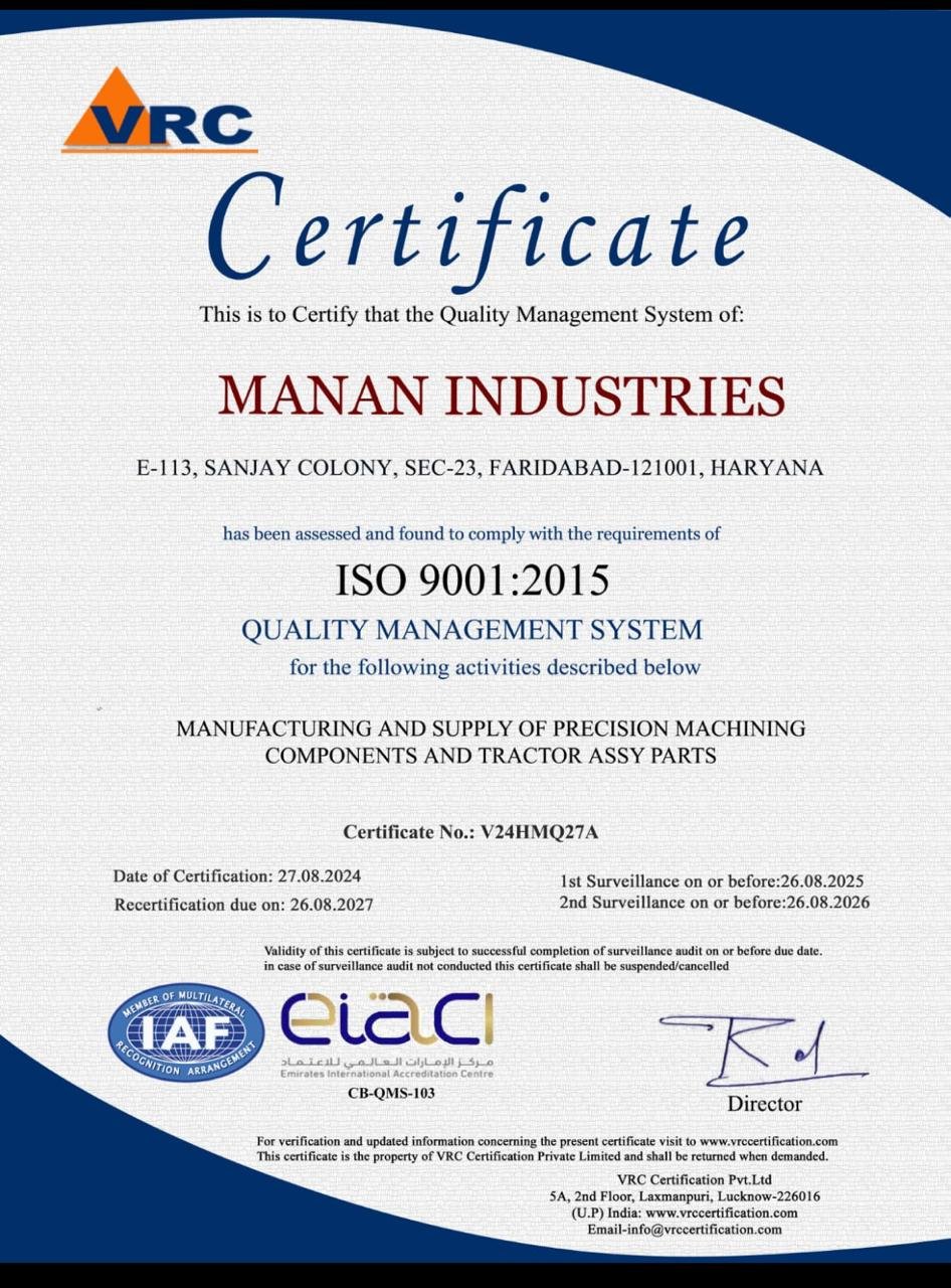 ISO Certificate 9001 : 2015